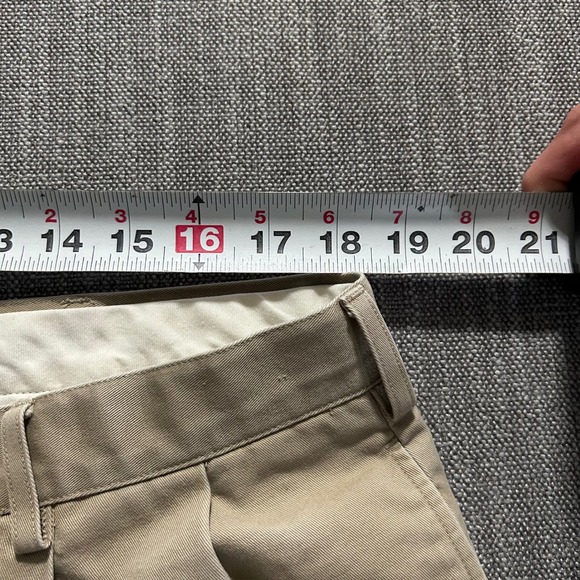 Lands End Mens 38x30 Traditional Fit Pleated Chino Pants Khaki Cotton Trousers - Picture 7 of 9